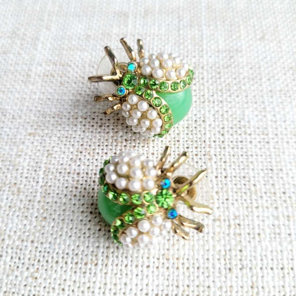 Jeweled Bug Statement Earrings
